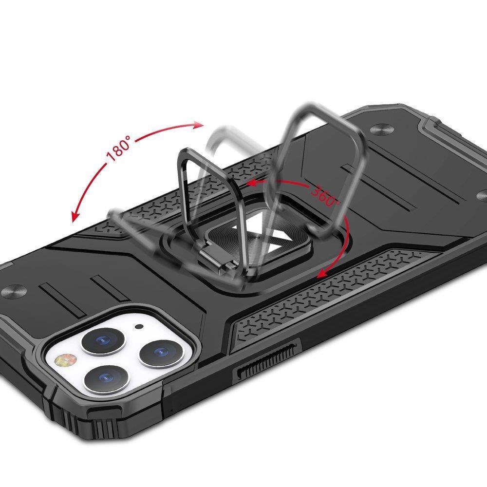 Wozinsky Ring Armor case til iPhone 14 Pro Max pansret cover magnetisk holder ring rød