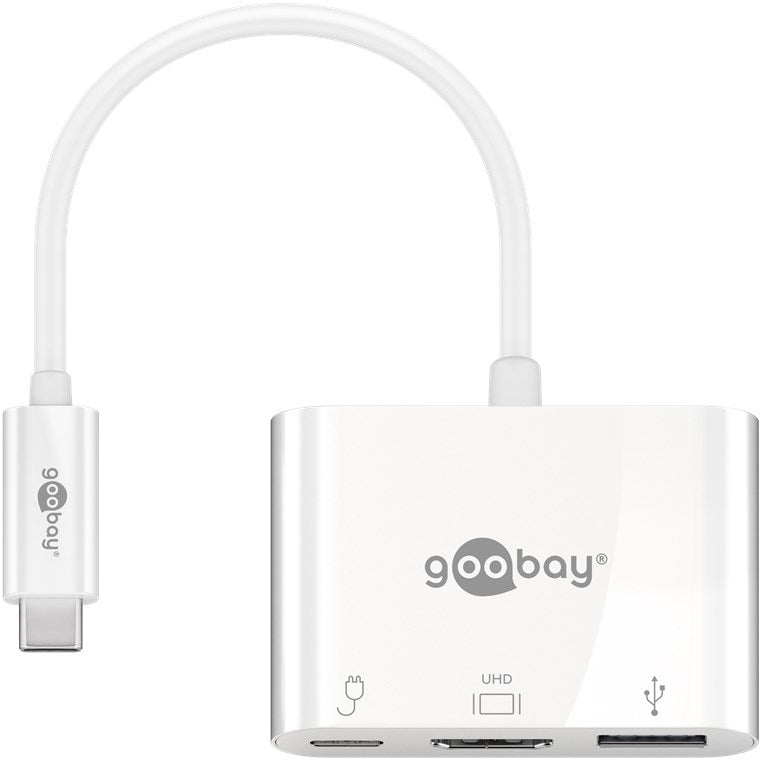 Goobay USB-C multiport-adapter HDMI, PD, hvid