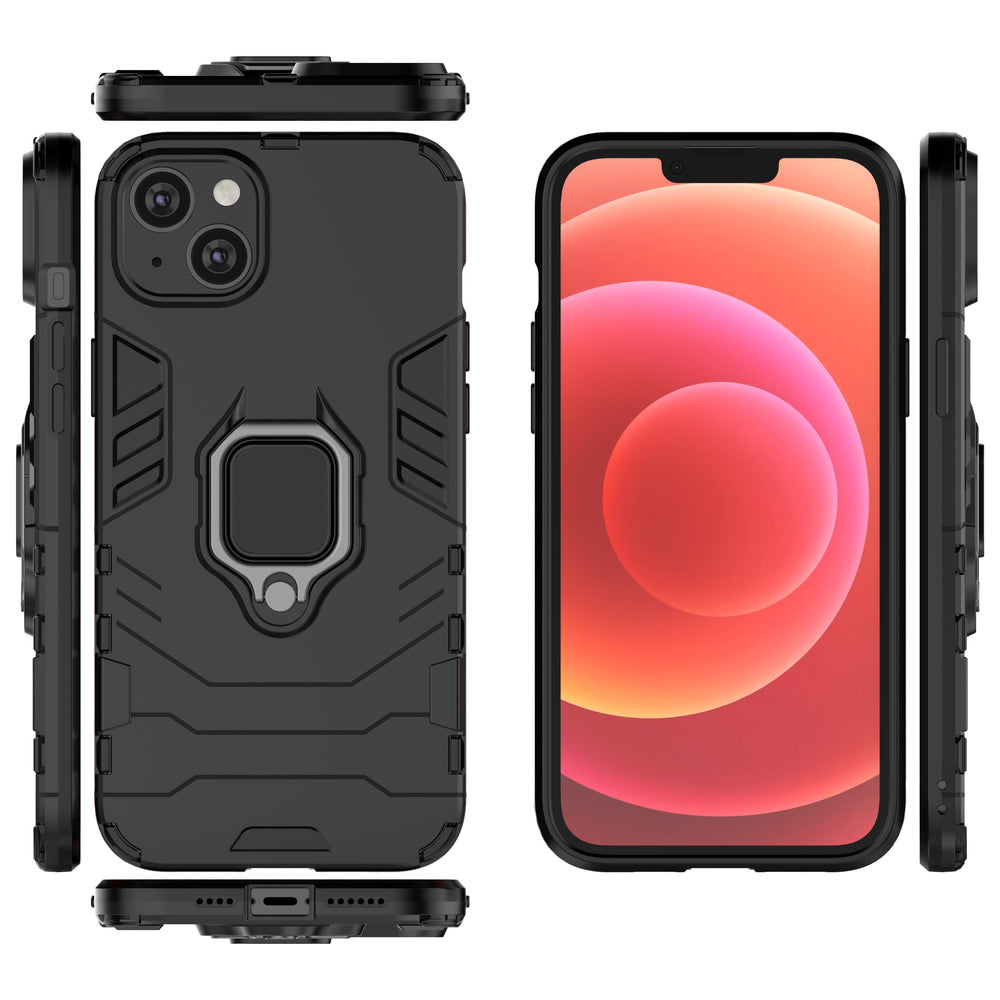 Ring Armor Case for iPhone 14 Pro pansret cover magnetisk holder ring sort