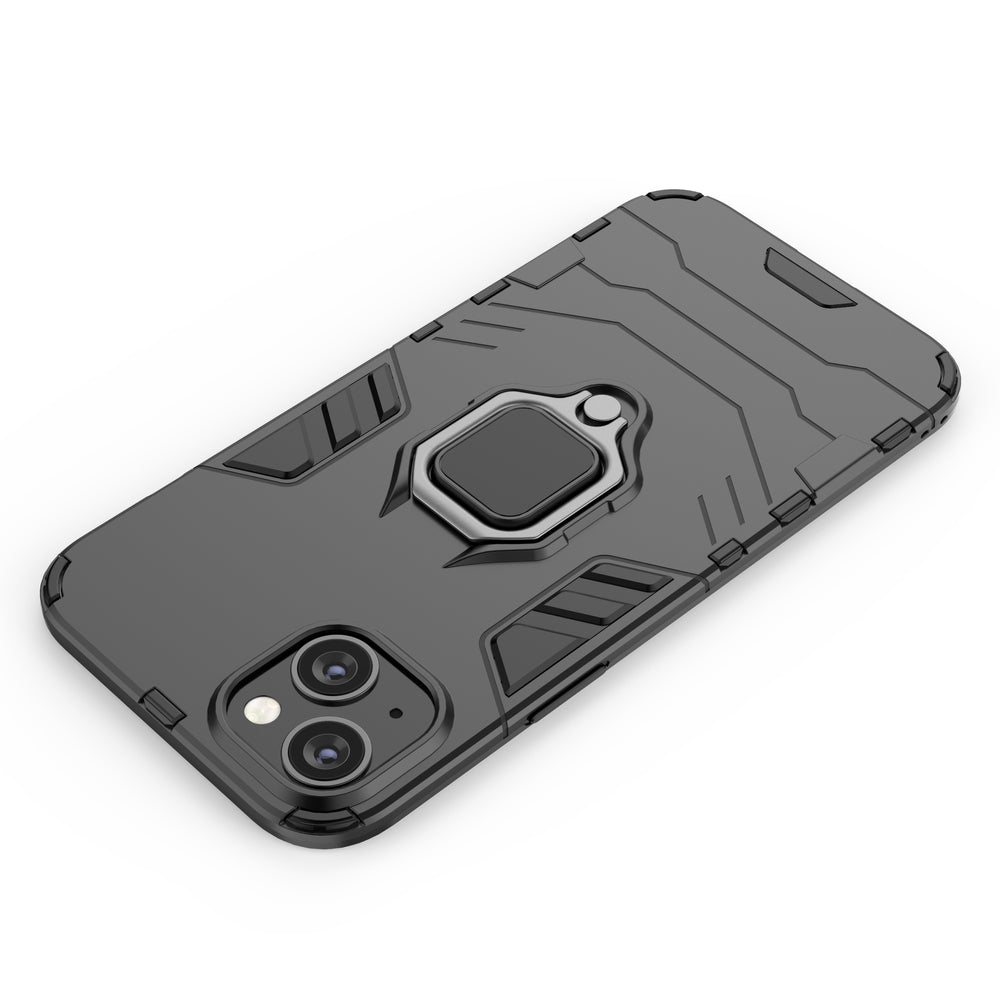 Ring Armor case til iPhone 14 Pro Max pansret cover magnetisk holder ring sort