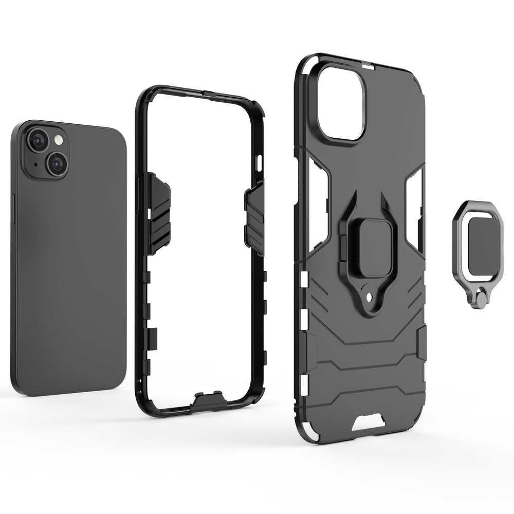 Ring Armor case til iPhone 14 Pro Max pansret cover magnetisk holder ring sort