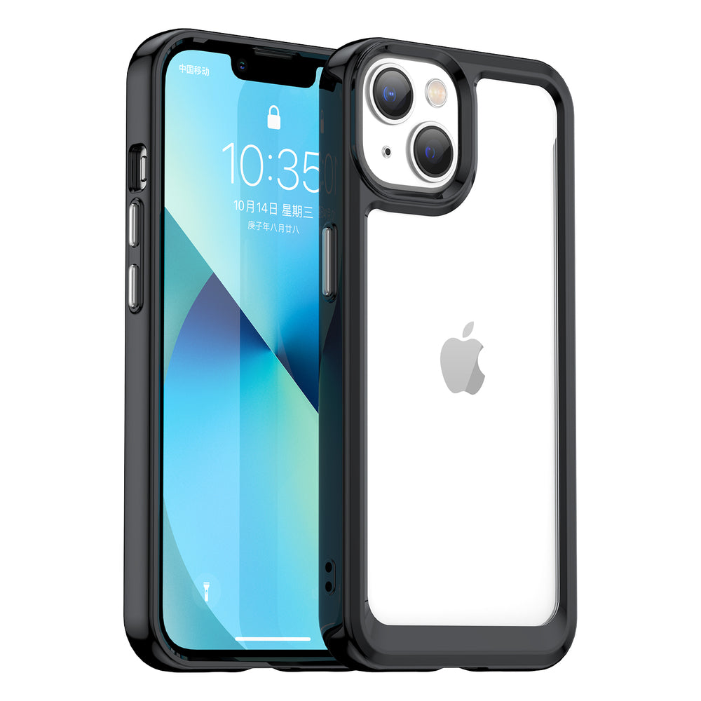 Outer Space Case iPhone 14 Plus hardcover med en gel ramme sort