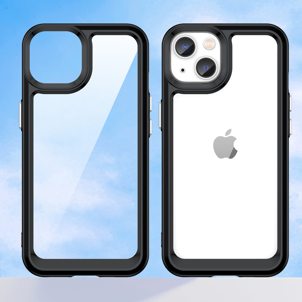 Outer Space Case iPhone 14 Plus hardcover med en gel ramme sort