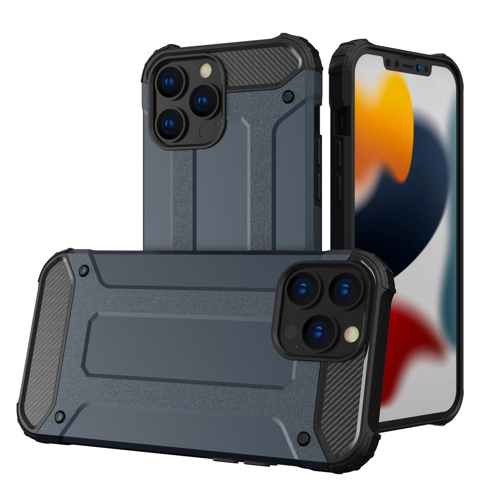 Hybrid Armor case til iPhone 14 Pro Max pansret hybrid cover blå