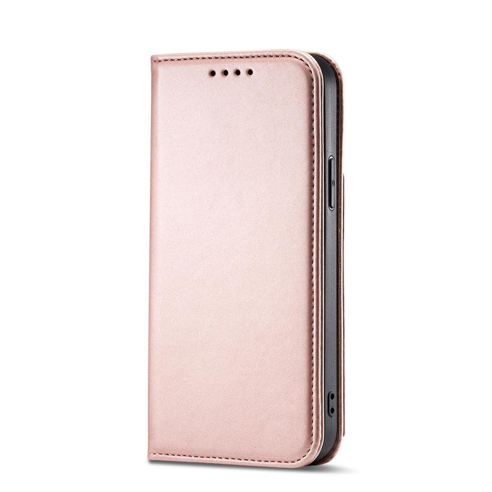 Magnetkort Hylde Hylde til iPhone 14 Pro flip cover tegnebog stativ pink
