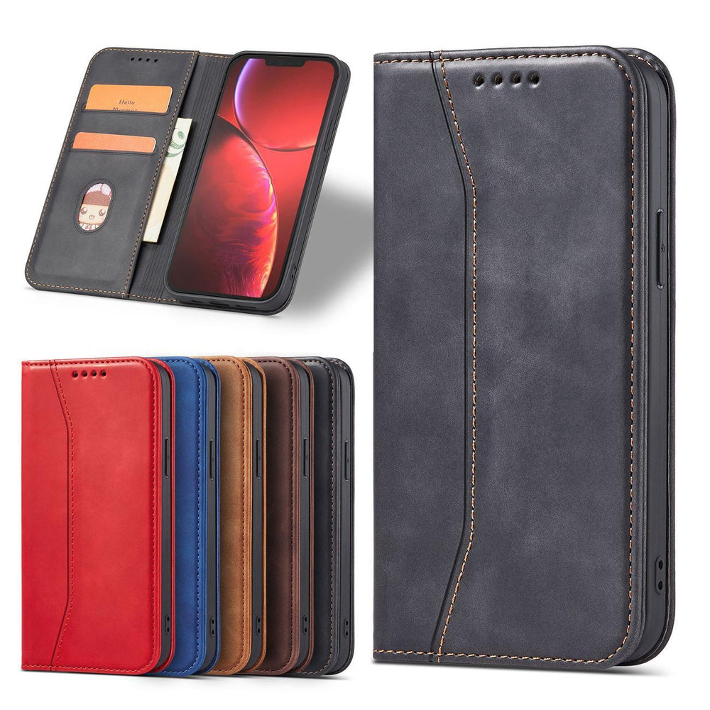Magnet Fancy Case Case til iPhone 14 Pro flip cover tegnebog stativ sort
