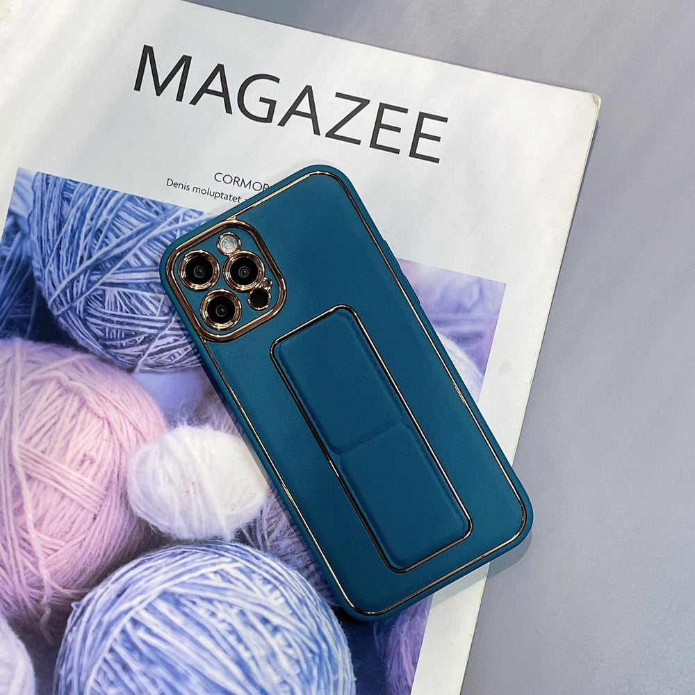 Ny Kickstand Case Case til iPhone 13 Pro med stativ blå