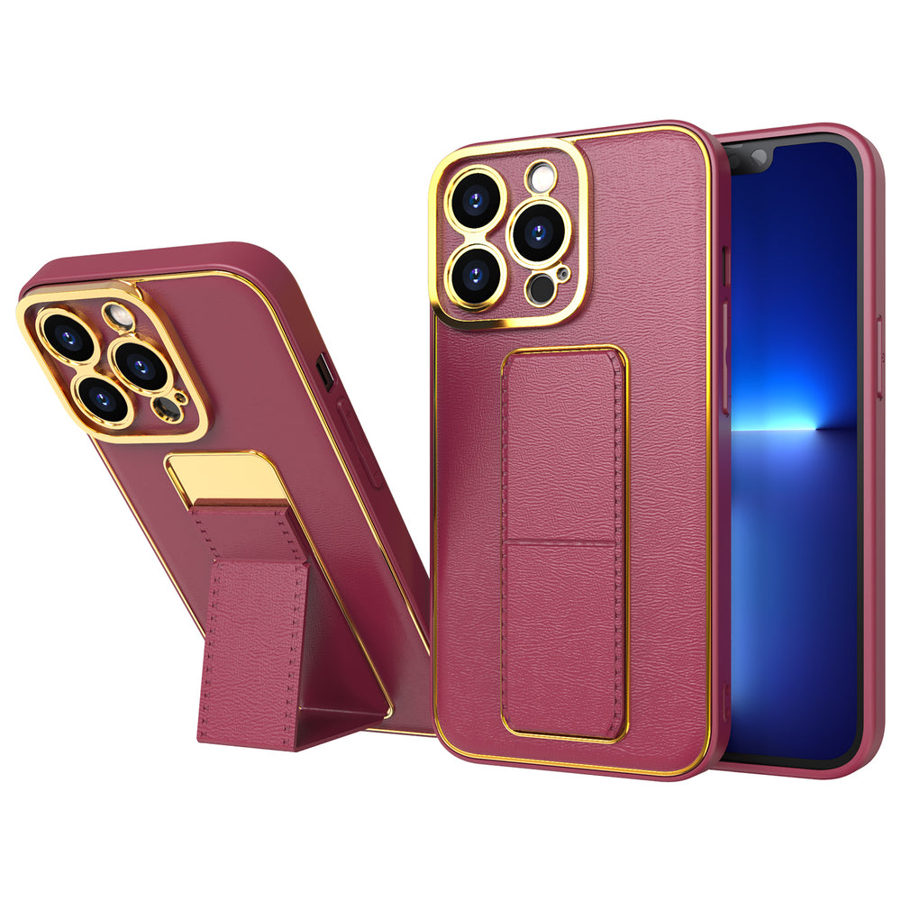 Ny Kickstand Case Case til iPhone 12 Pro med stativ rød