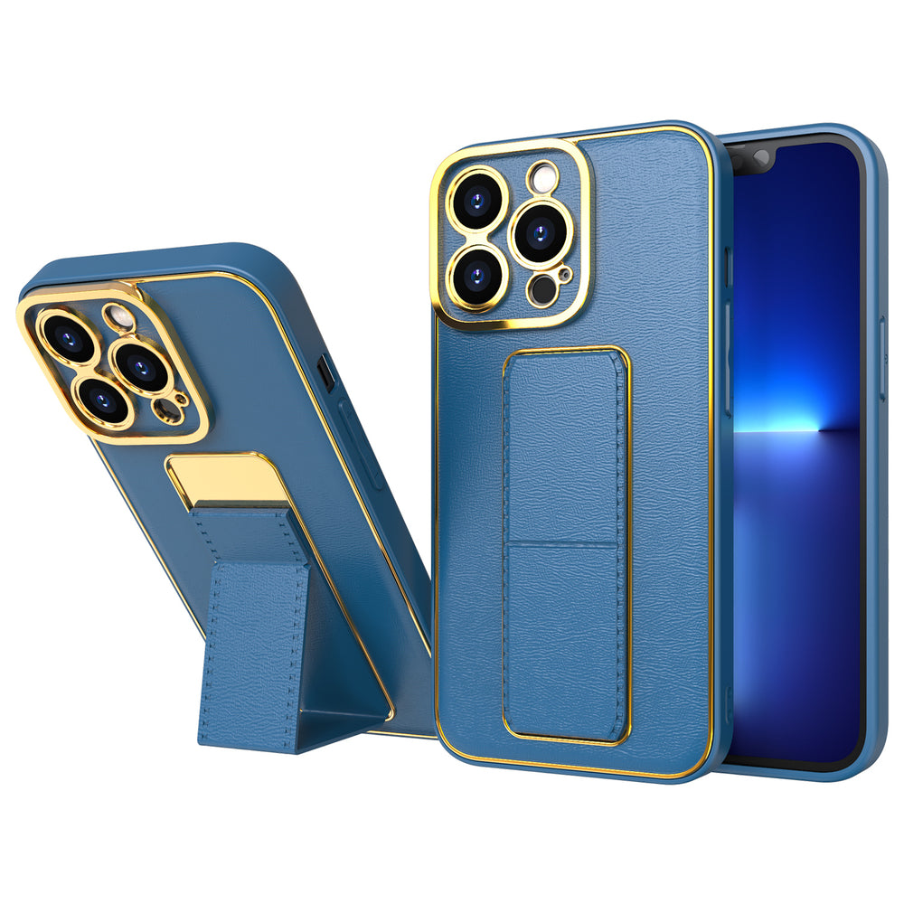 Ny Kickstand Case Case til iPhone 12 Pro med stativ blå