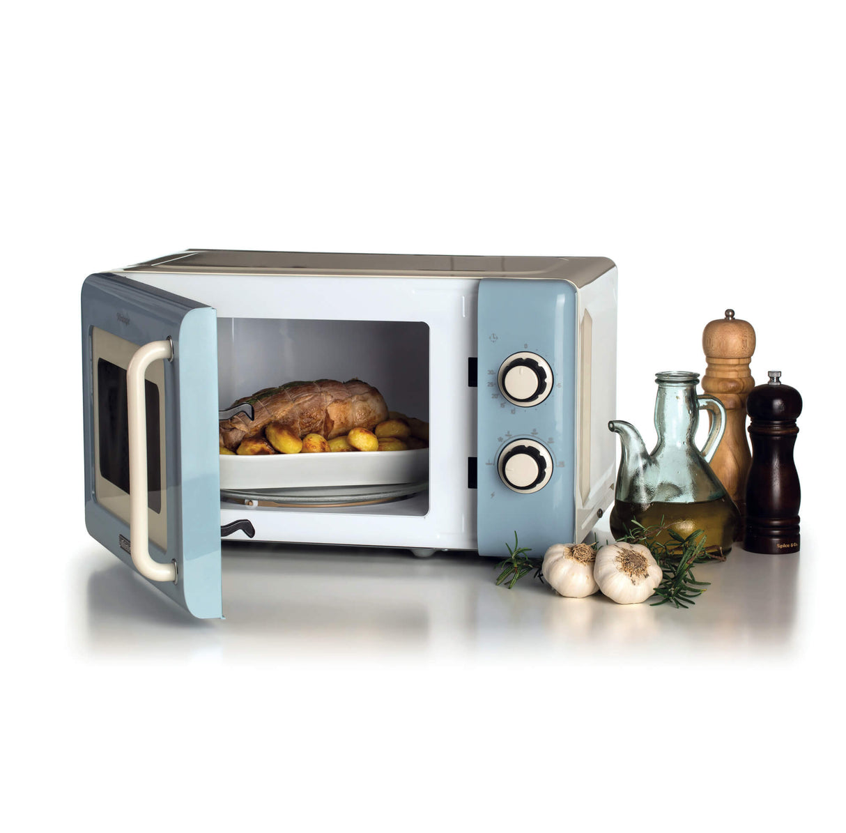 Ariete Vintage Mikrobølgeovn Fritstående 800W 20liter Blå