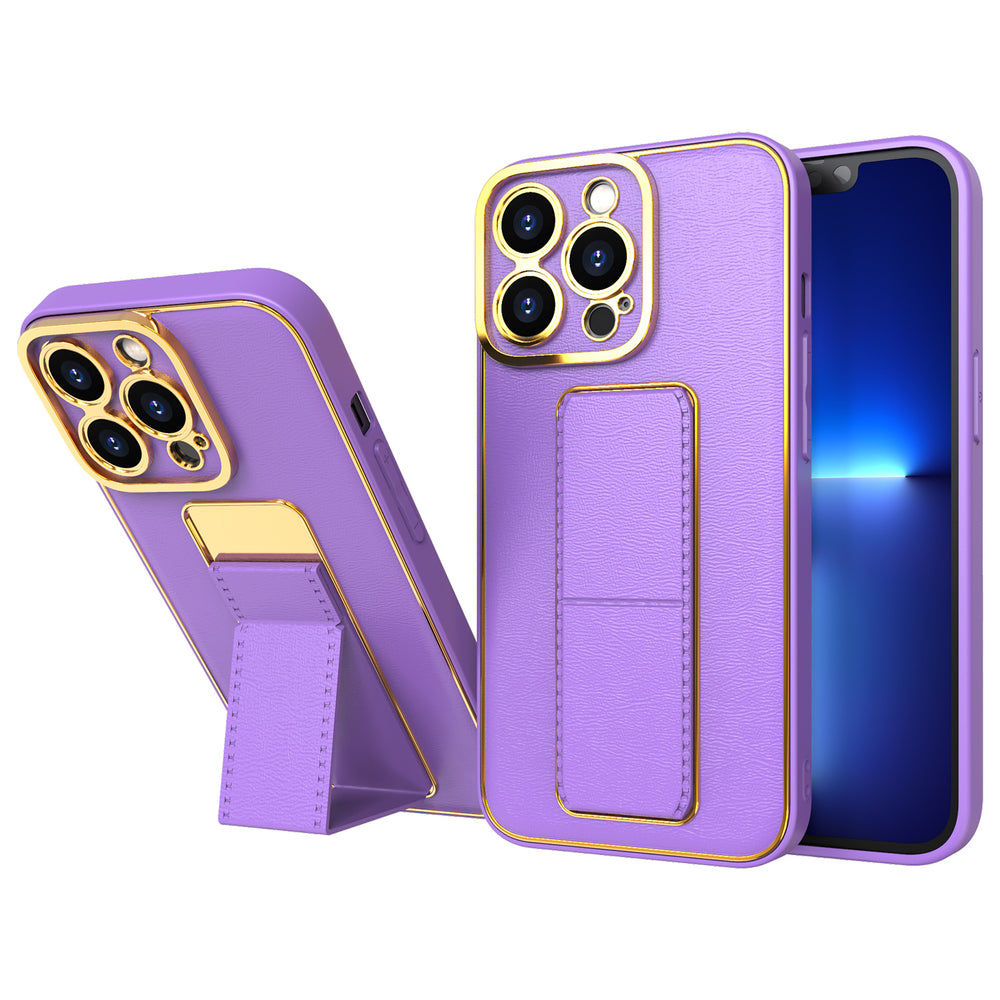 Ny Kickstand Case Case til iPhone 12 Pro med stativ lilla