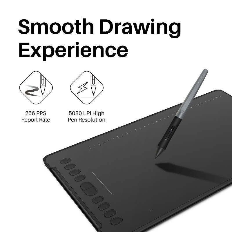 HUION H1161 tegneplade Sort 5080 lpi 279,4 x 174,6 mm USB