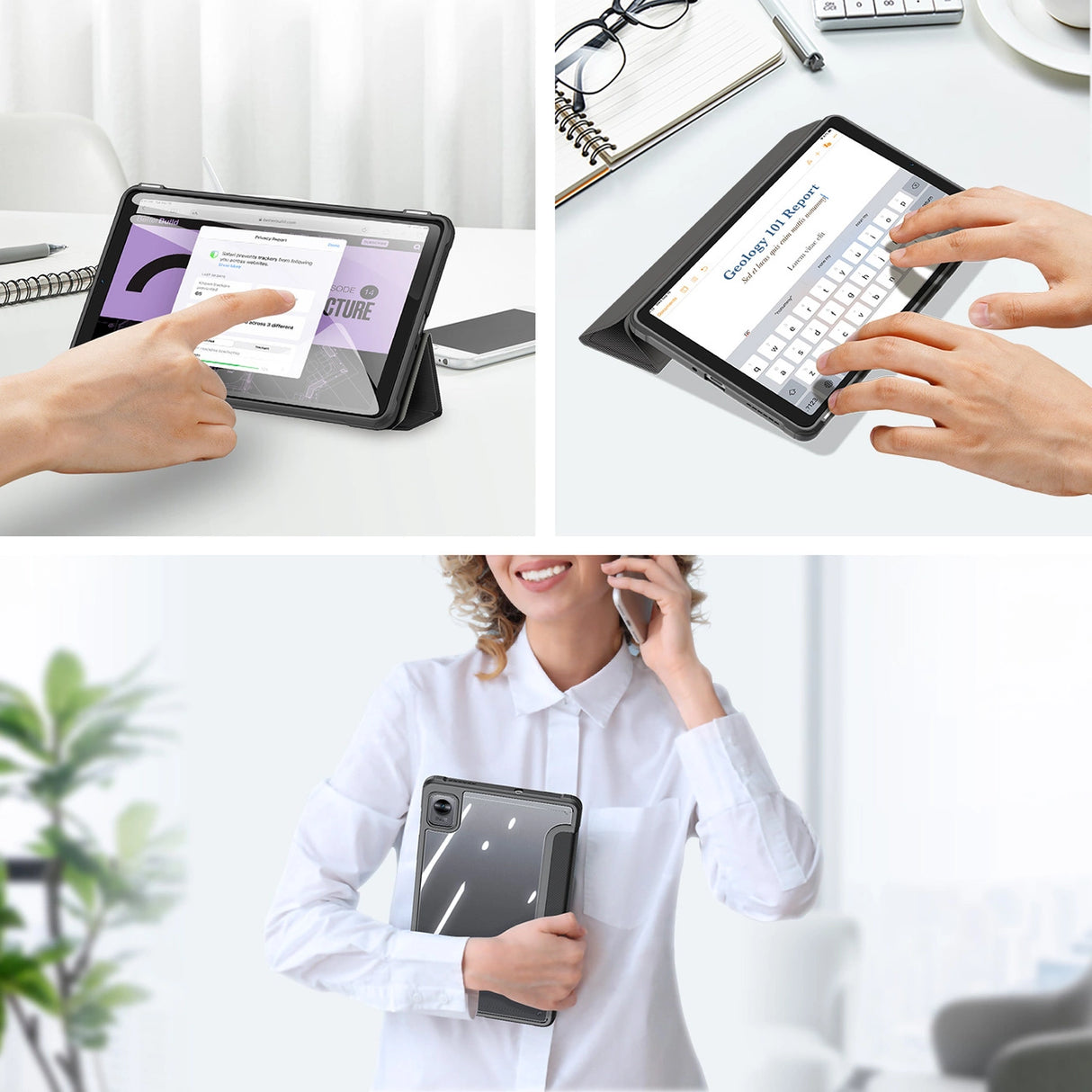 Dux Ducis Toby Armored Flip Smart Case for Realme Pad Mini black