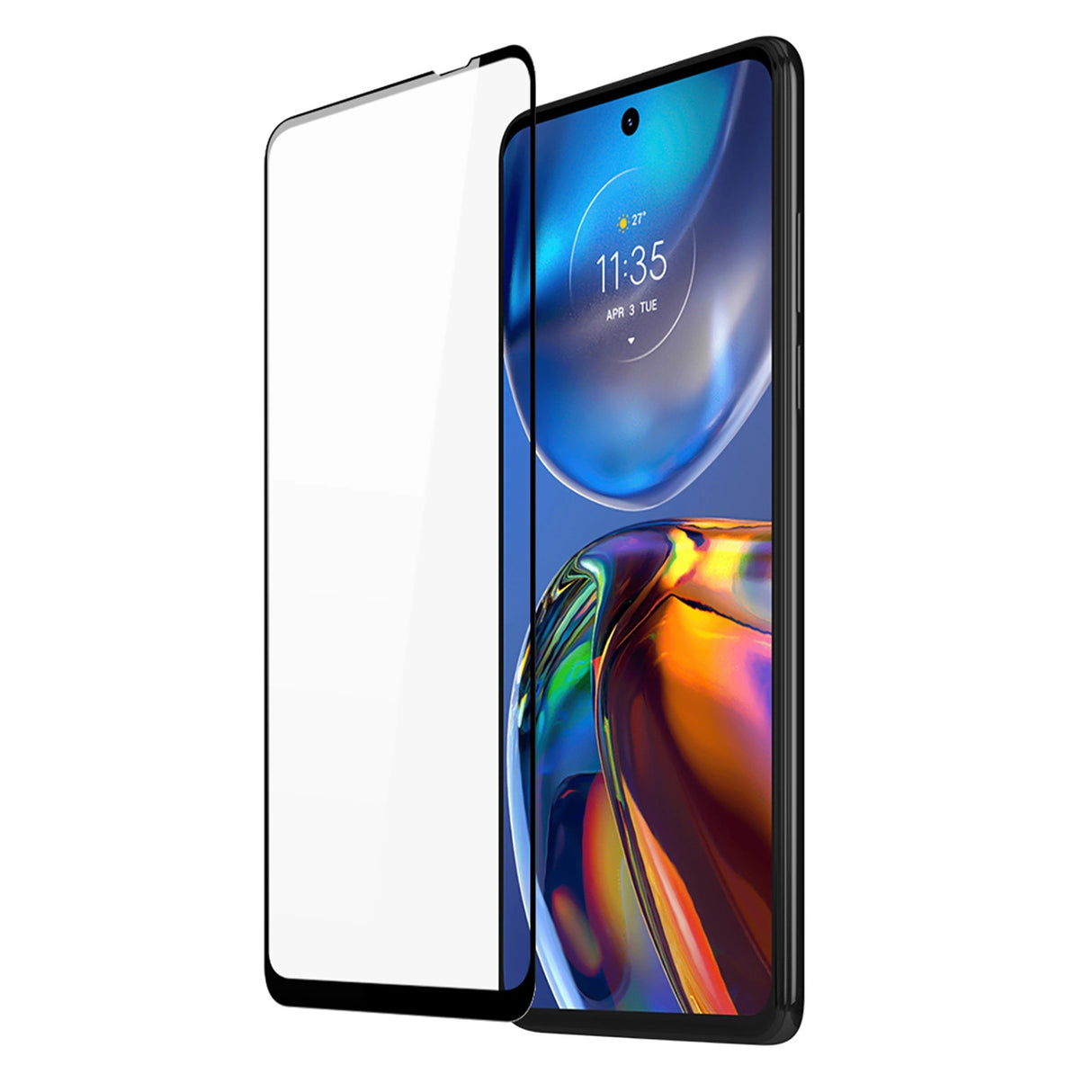 Dux Ducis 10D hærdet glas 9H fuld skærm hærdet glas med ramme Motorola Moto E32 sort (case friendly)