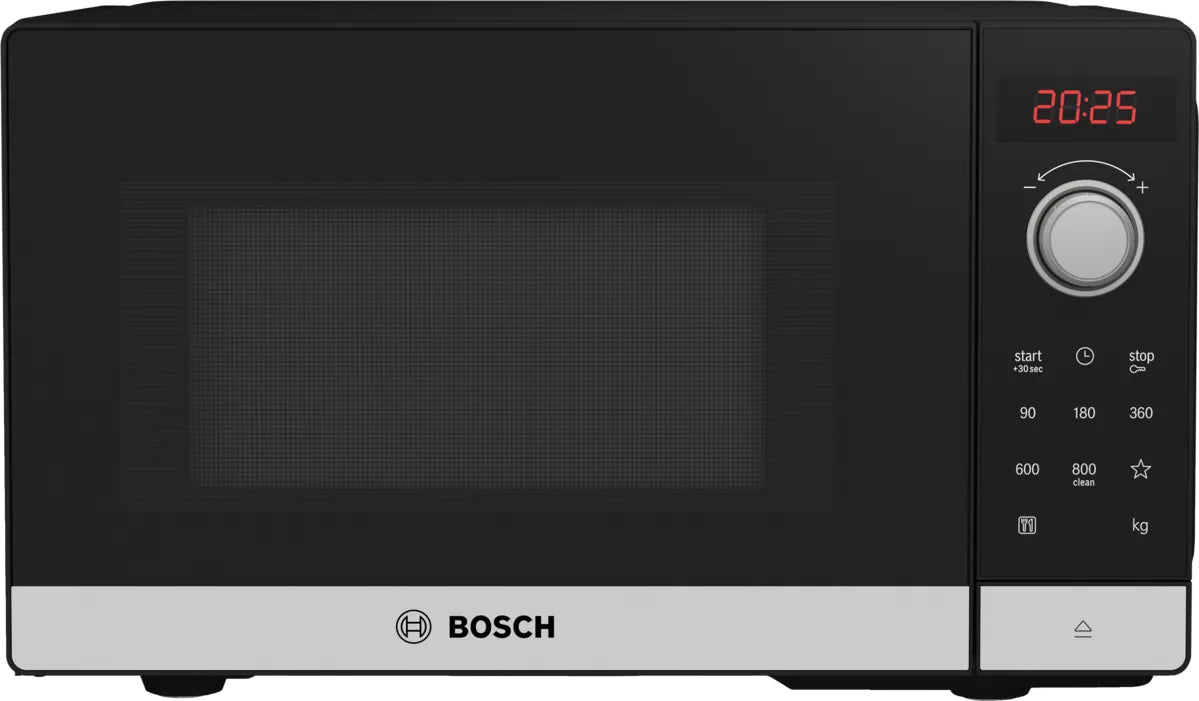 Bosch Serie 2 FFL023MS2 mikrobølgeovn Sort, Rustfrit stål Solo mikroovn Bordplade 20 L 800 W
