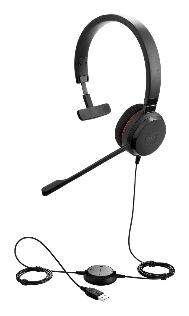 Jabra Evolve 30 II Headset Ledningsført Kontor/Callcenter USB Type-C / USB Type-A Sort