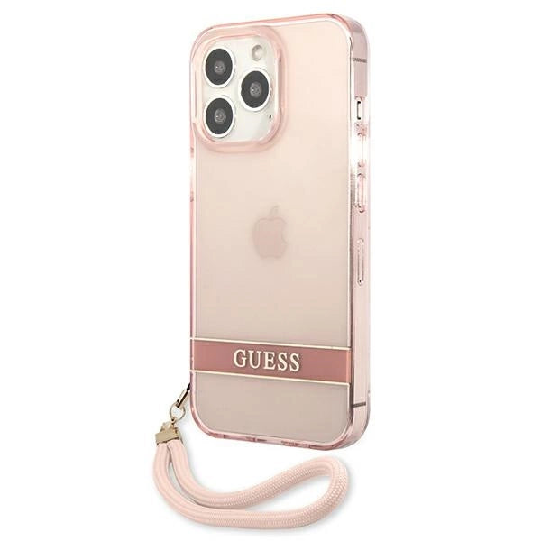 Guess Translucent Strap Case for iPhone 13 Pro / 13 6.1" - Pink