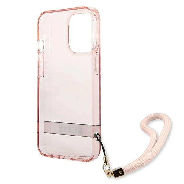 Guess Translucent Strap Case for iPhone 13 Pro / 13 6.1" - Pink