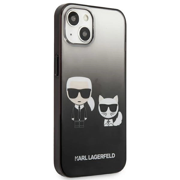 Karl Lagerfeld Gradient Ikonik Karl&Choupette Case for iPhone 13 mini - Black