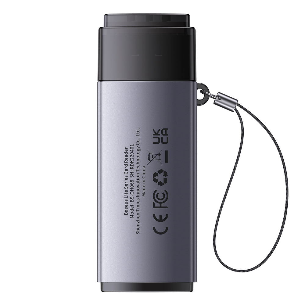 Baseus Lite Series adapter SD / TF USB kortlæser grå (WKQX060013)
