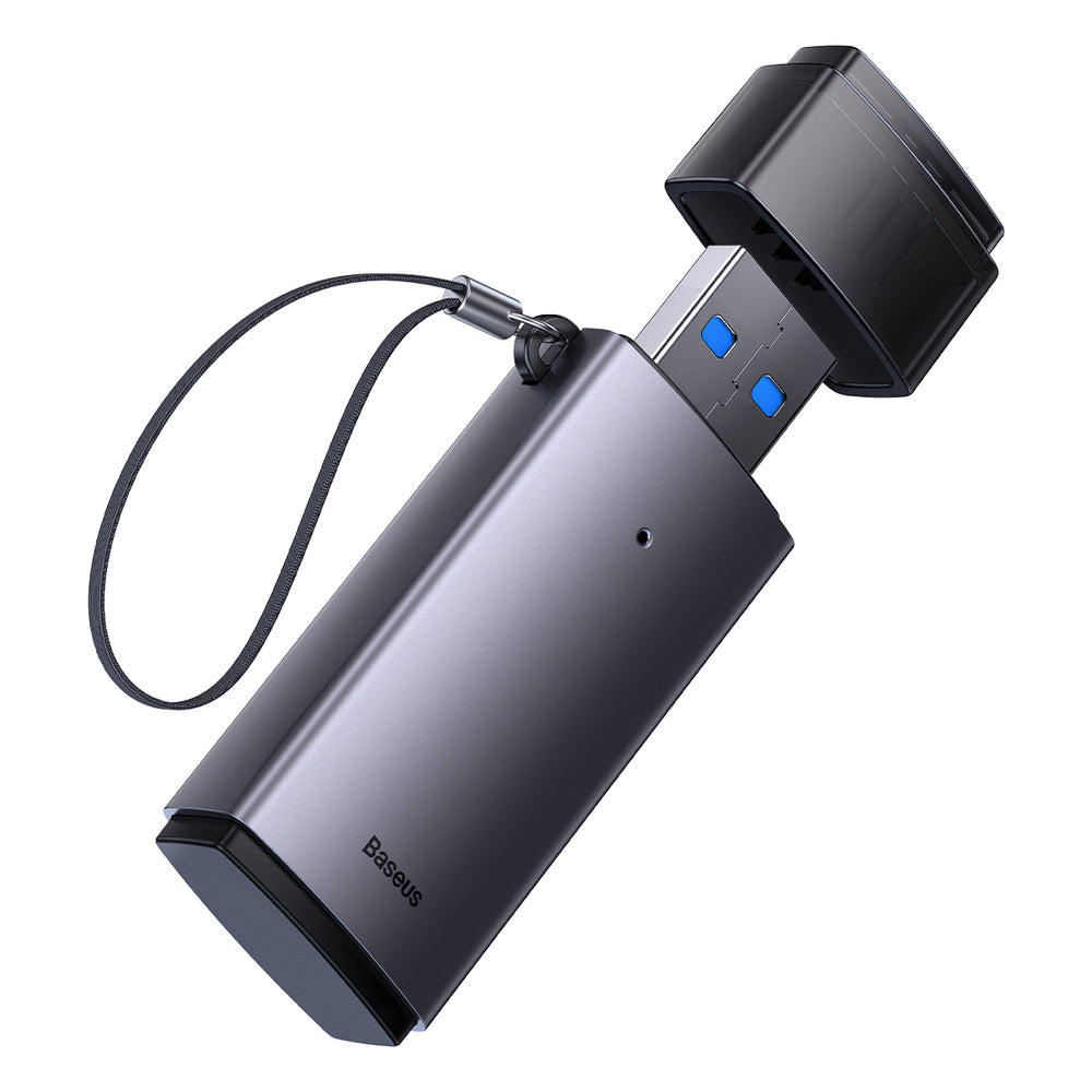 Baseus Lite Series adapter SD / TF USB kortlæser grå (WKQX060013)