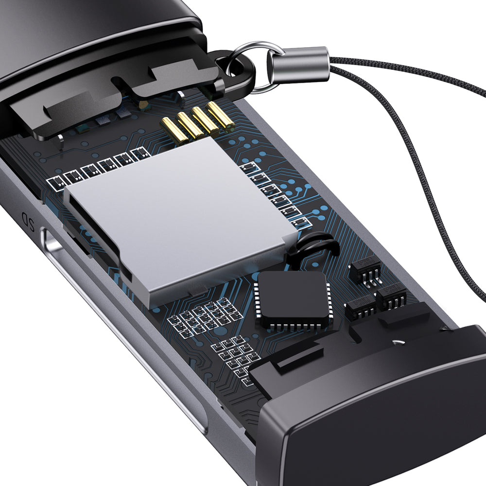 Baseus Lite Series adapter SD / TF USB kortlæser grå (WKQX060013)