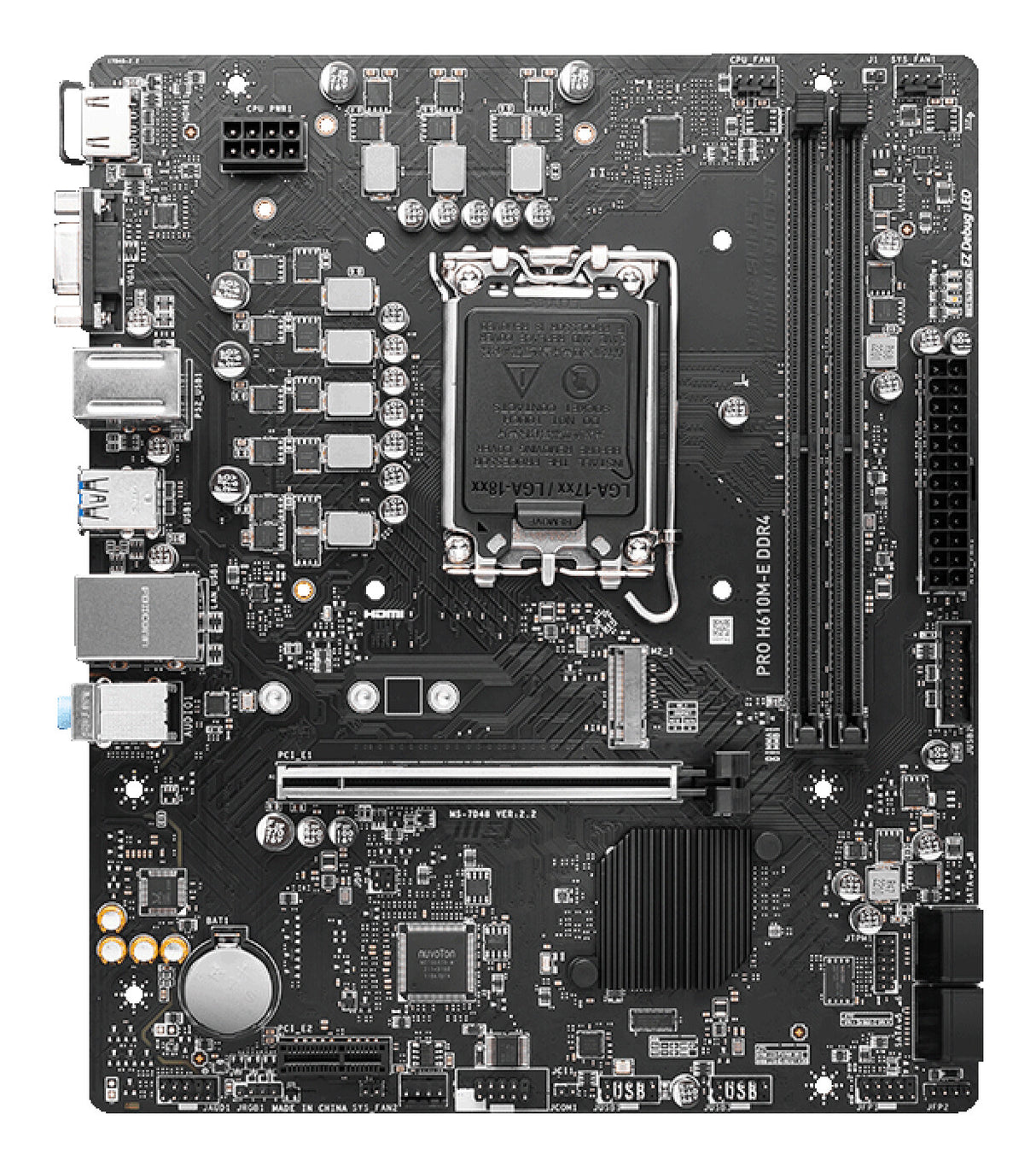 MSI PRO H610M-E DDR4 bundkort Intel H610 LGA 1700 micro ATX