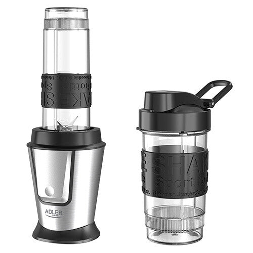 Adler AD 4081 blender 0,57 L Sportsblender 800 W Sort, Rustfrit stål, Gennemsigtig