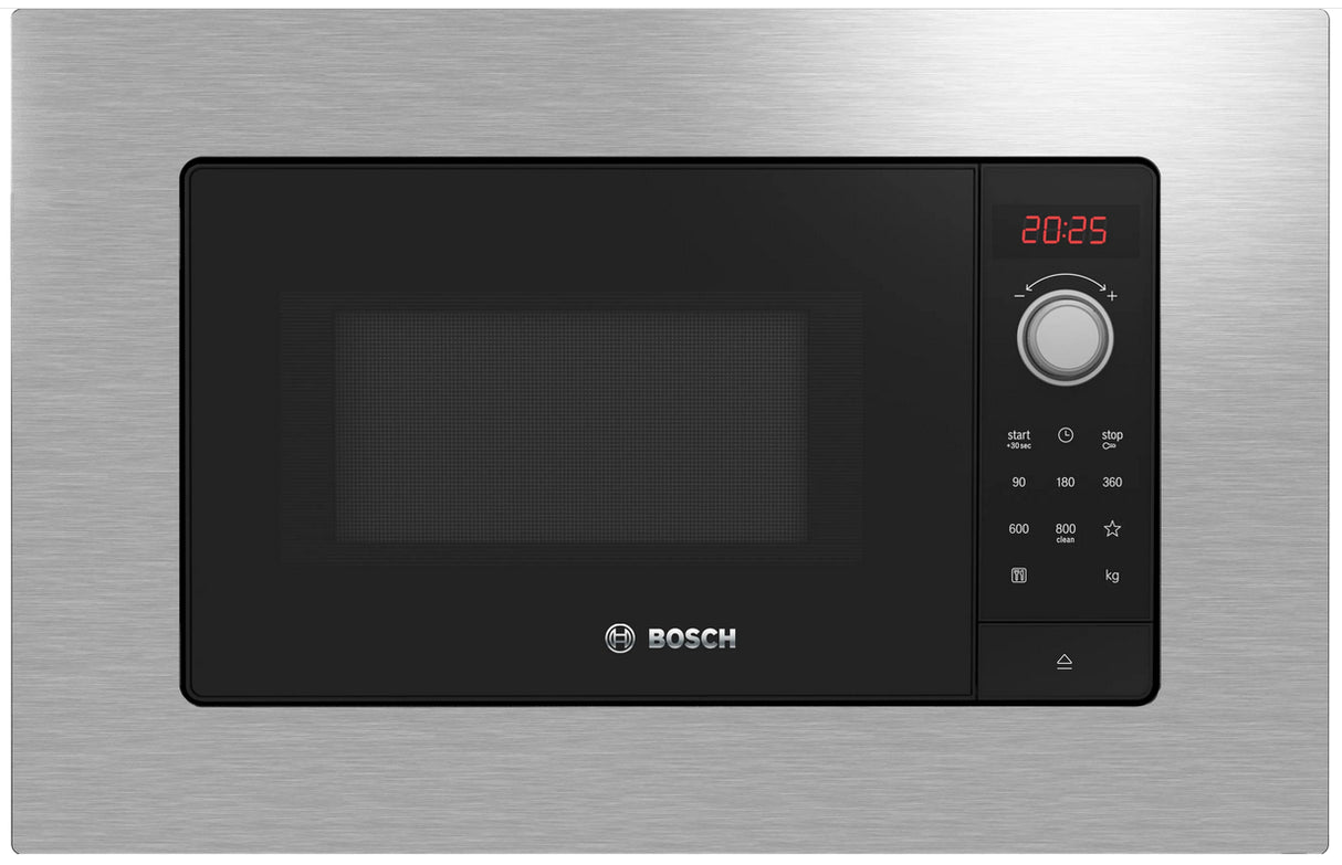 Bosch BFL623MS3 mikrobølgeovn Rustfrit stål Solo mikroovn Indbygget 20 L 800 W
