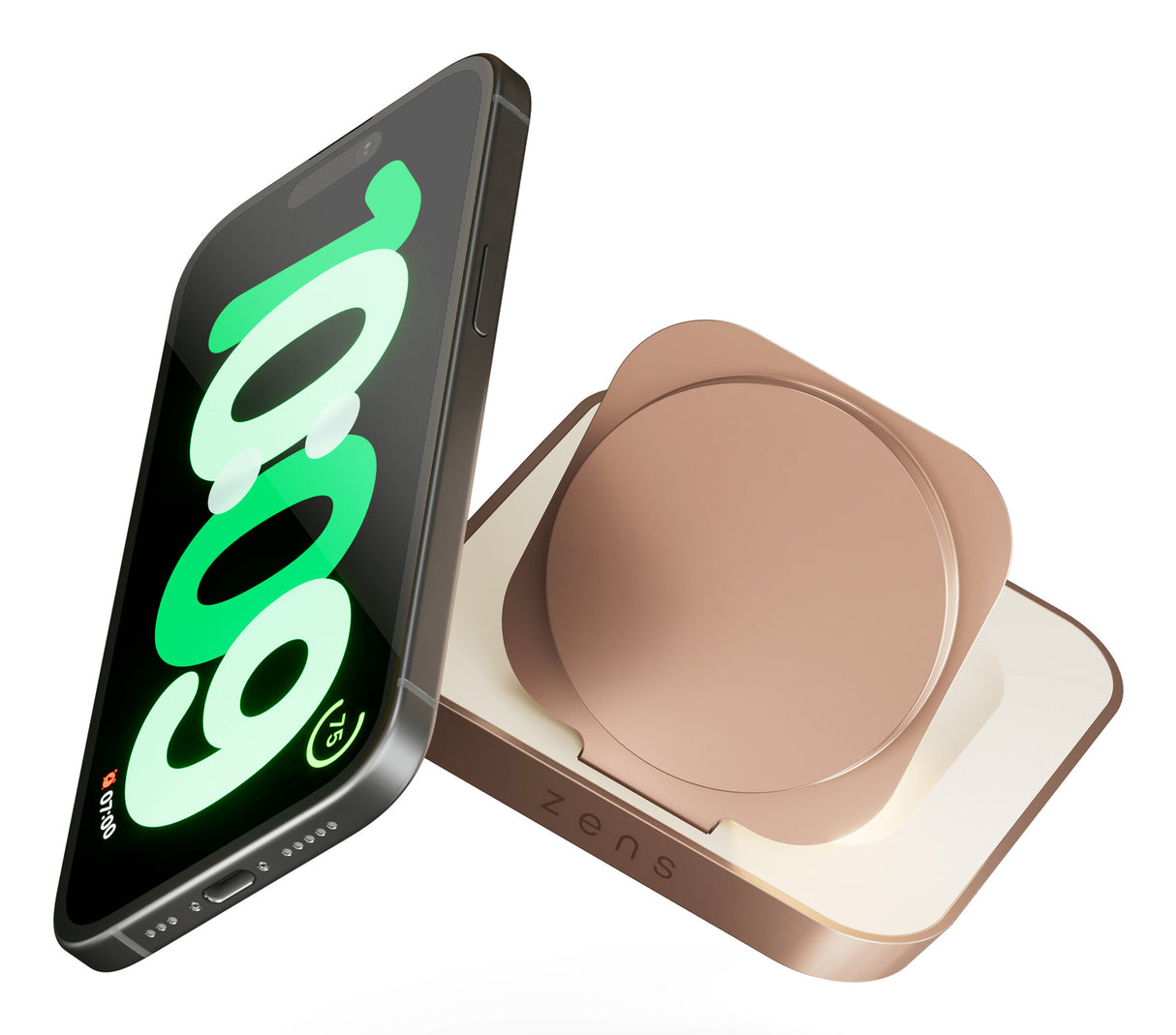 ZENS ZESC16W/00 oplader til mobil enhed Hovedtelefoner, Smartphone Kobberfarve Vekselstrøm Trådløs opladning Hurtig opladning Indendørs