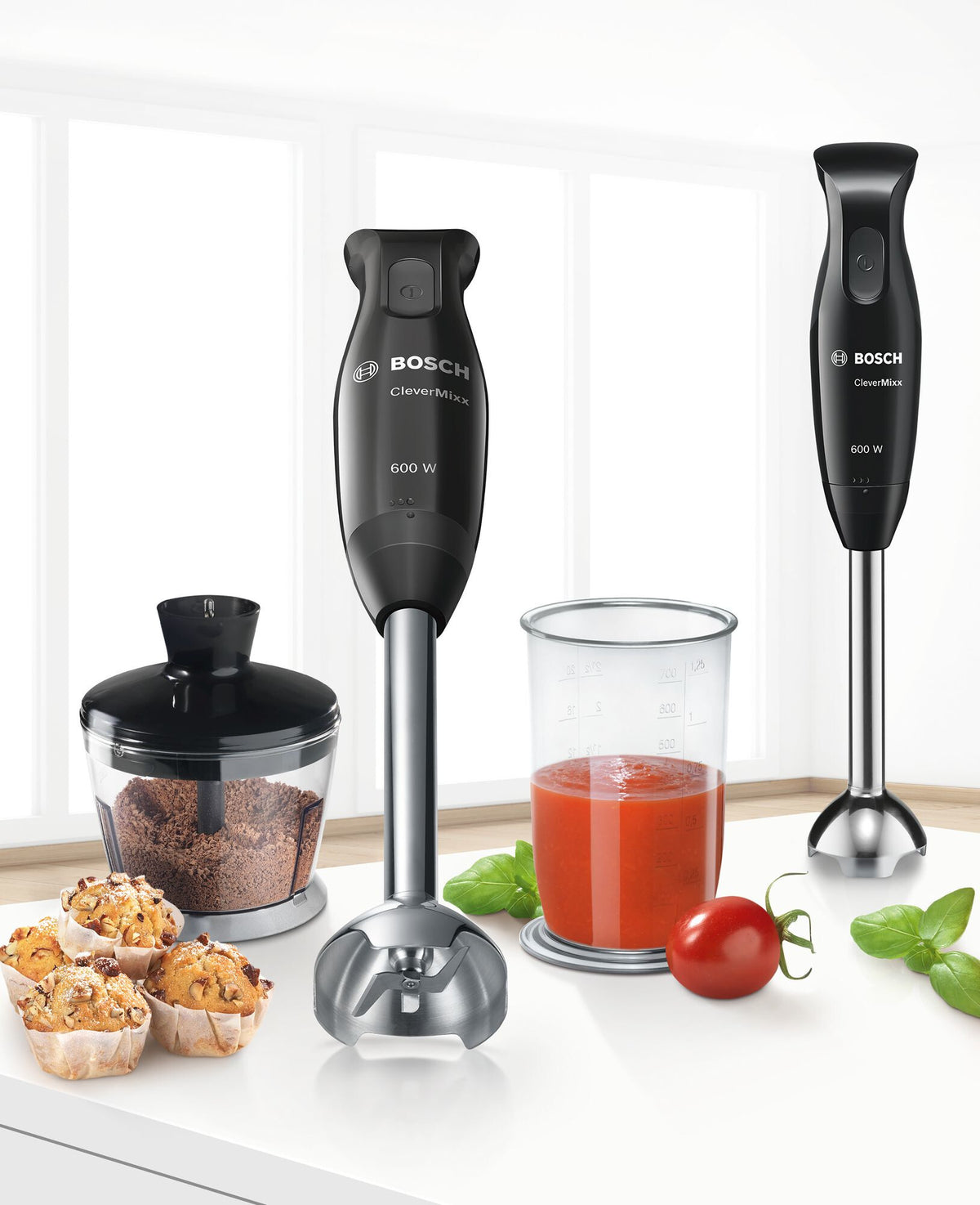 Bosch MSM2620B blender Bordplade blender 600 W Sort, Transparent