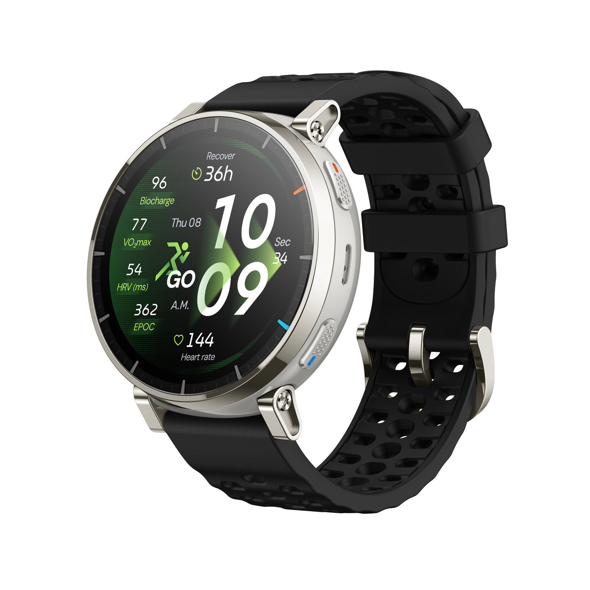 Amazfit Active 3 3,35 cm (1.32") AMOLED Digital 466 x 466 pixel Berøringsskærm Guld GPS (satellit)