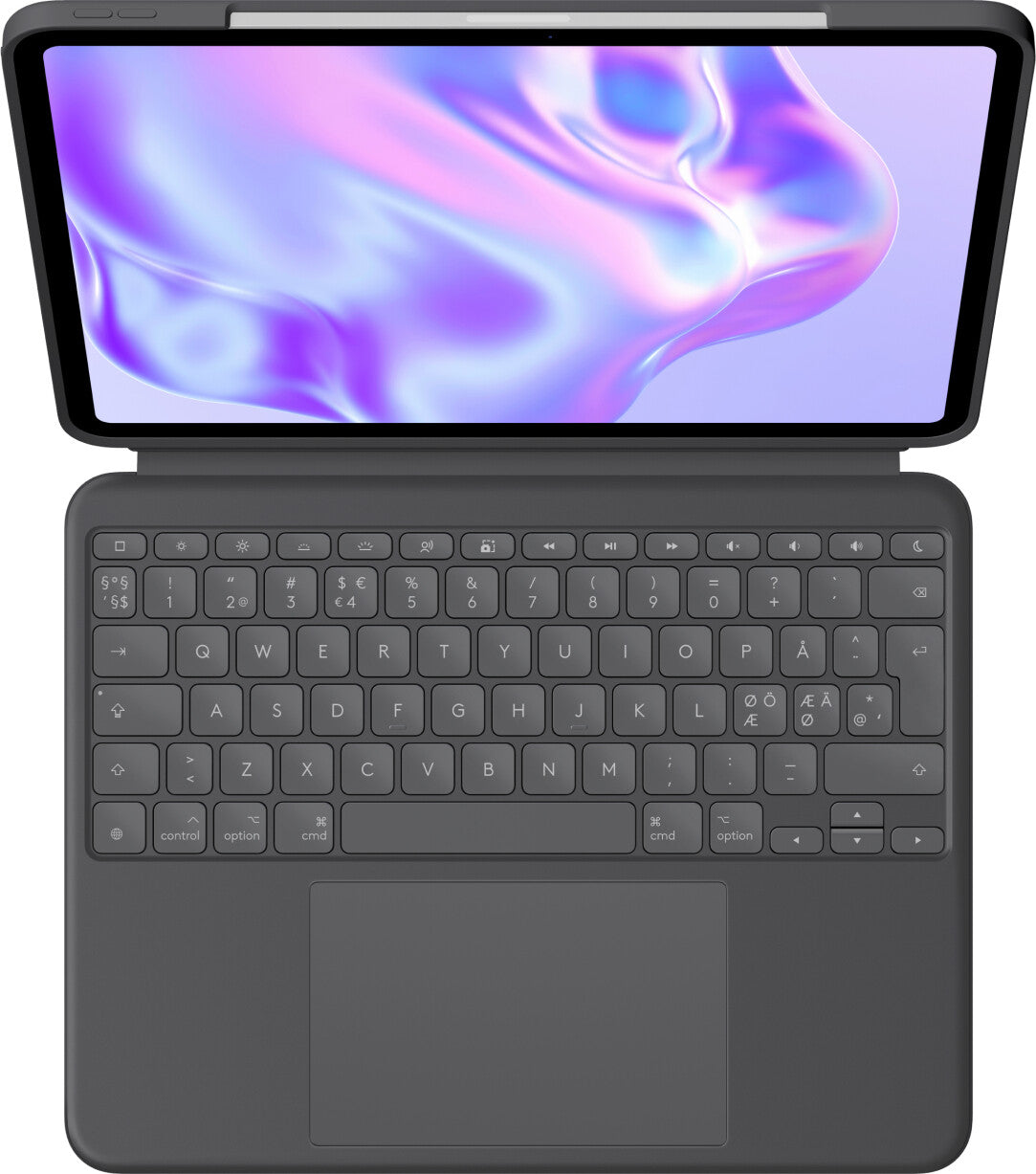 Logitech Combo Touch QWERTY Dansk, Finsk, Nordisk, Svensk Smart Connector Grafit