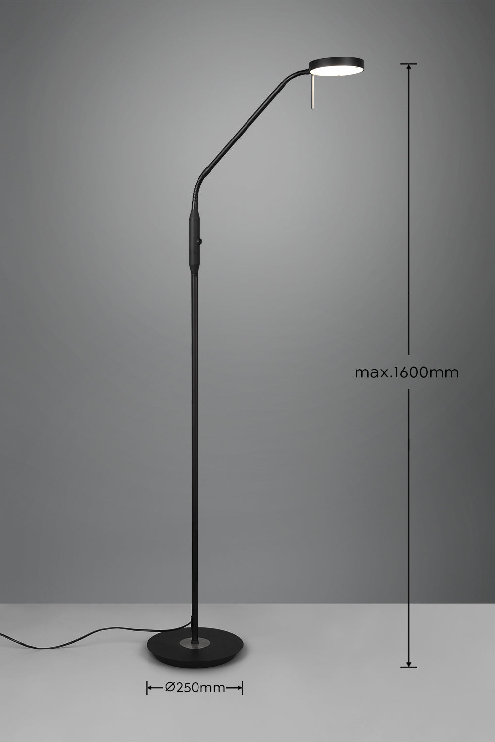 TRIO Monza matsort gulvlampe