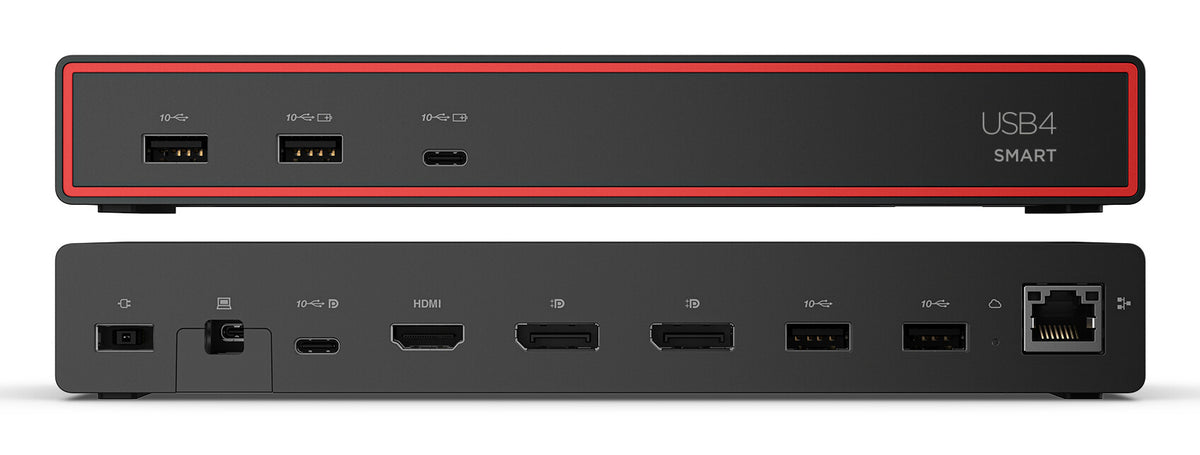 Lenovo ThinkPad USB4 Smart Dock 5500 with 135W Adapter Ledningsført Sort