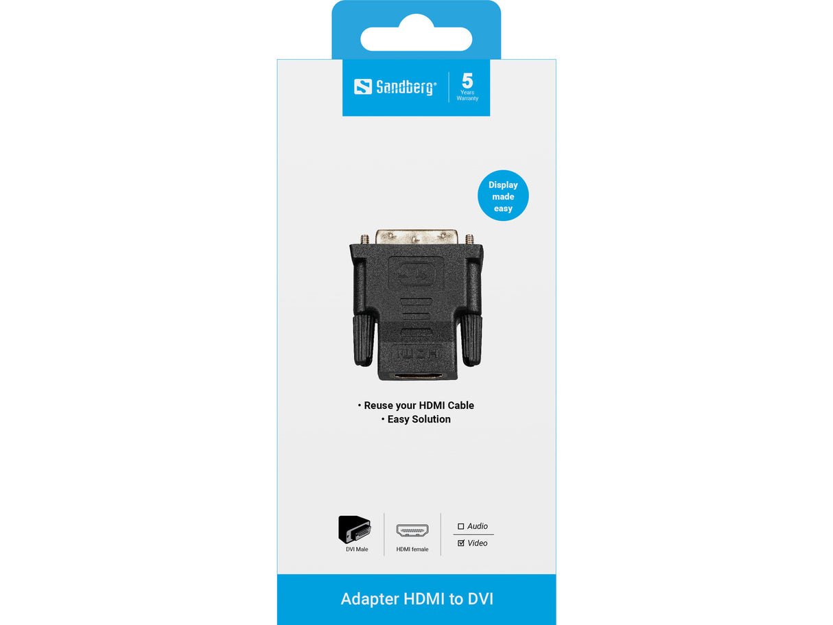 Sandberg Adapter DVI-M - HDMI-F