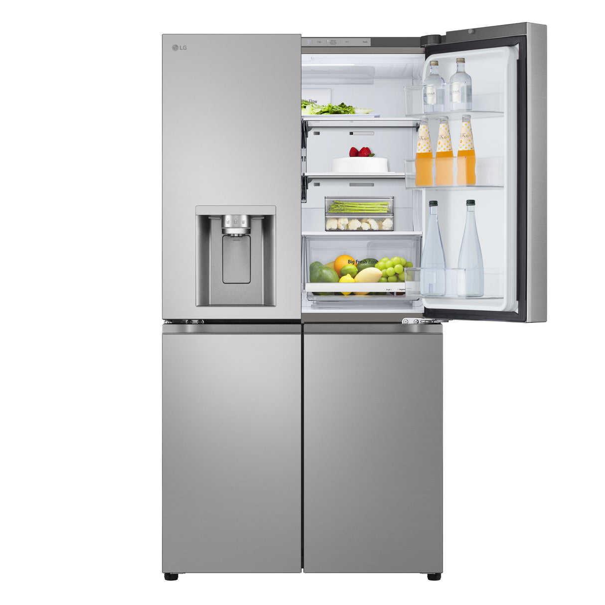 LG GML960PYFE side-by-side køle-fryseskab Fritstående 637 L Sølv