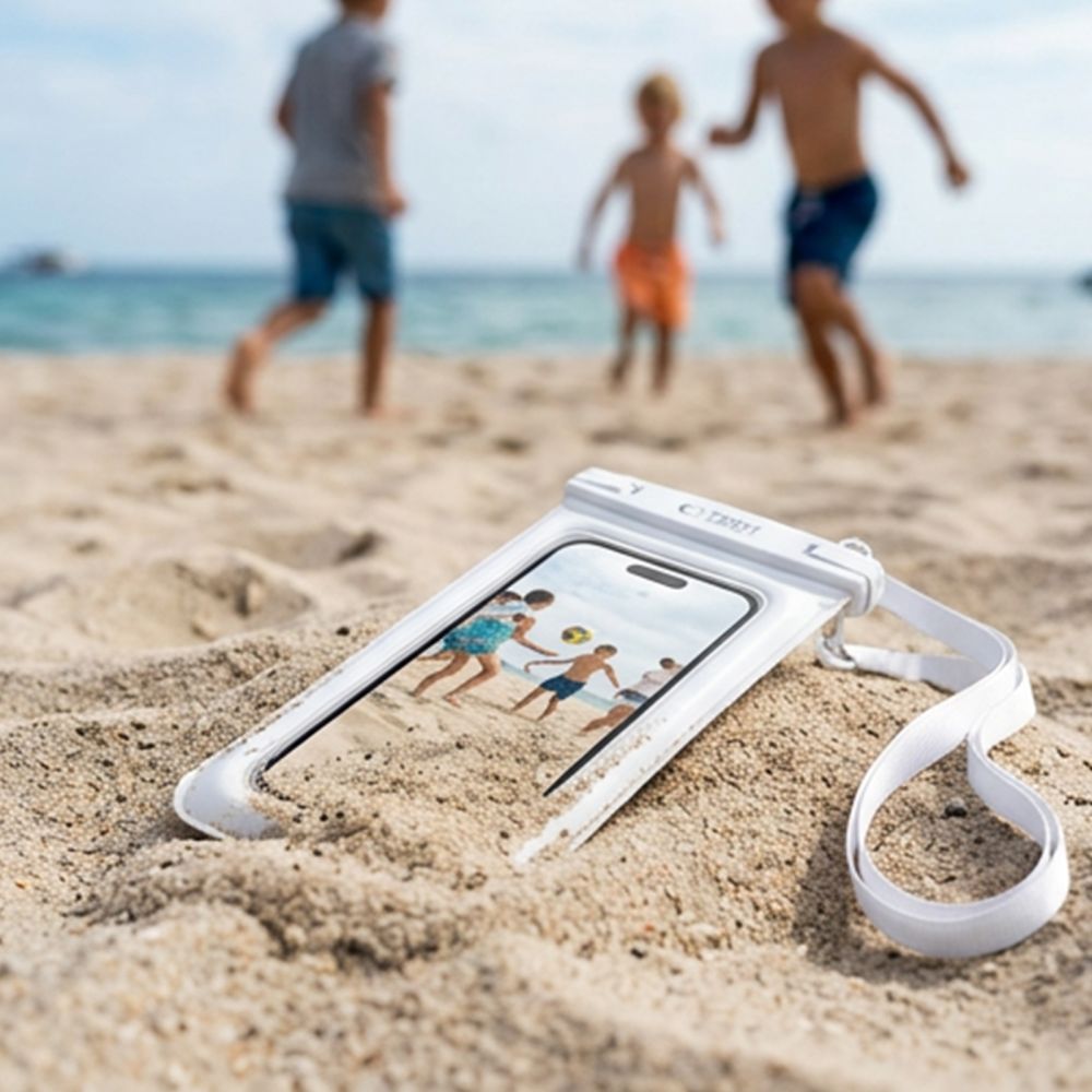 Tech Protect Uwc7 Universal Vandtæt Flydende Etui 6,9 Tommer Hvid