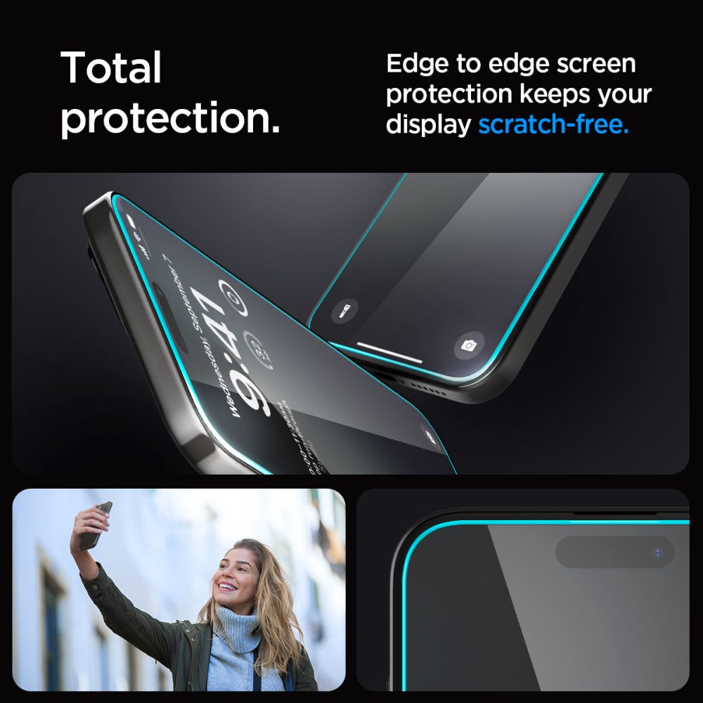 Hærdet Glas Spigen Glas.Tr ”Ez Fit” 2 Pack Iphone 15 Pro Max Clear