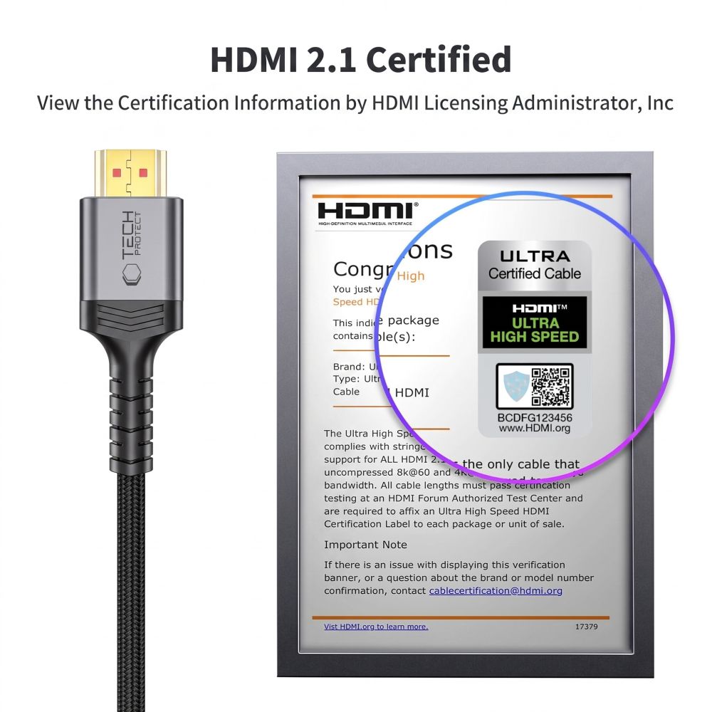 Tech Protect Ultraboost Kabel Hdmi 2.1 4 K 120 Hz / 8 K 60 Hz 300 Cm Sort