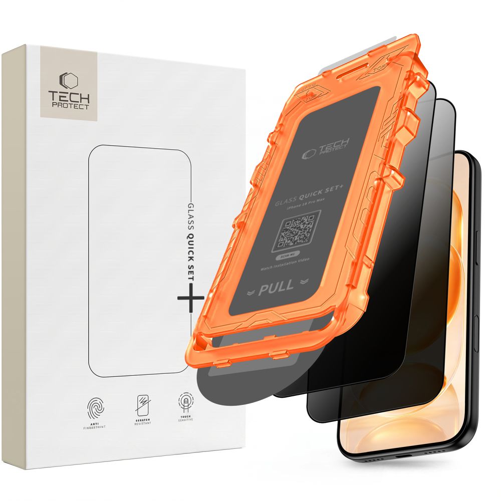 Privacyglas Tech Protect Quick Set Spy+ 2 Pack Iphone 18 Pro Privacy