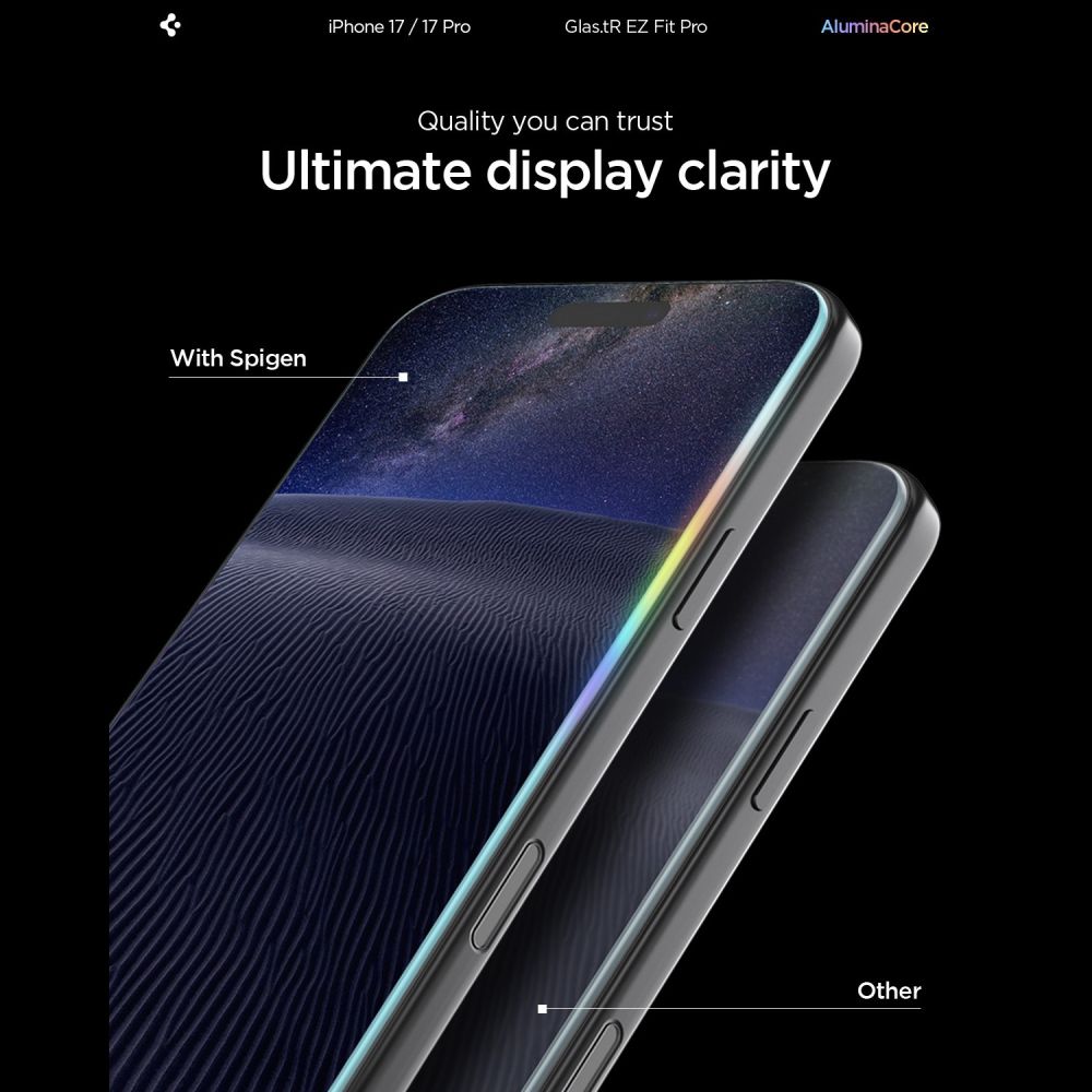 Hærdet Glas Spigen Glas.Tr ”Ez Fit Pro Ac” Iphone 16 Pro / 17 / 17 Pro / 18 Pro Clear