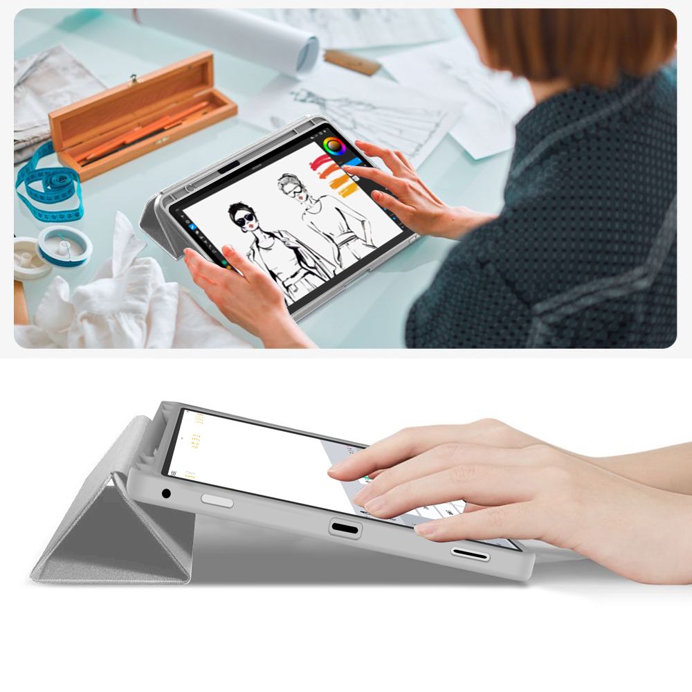Tech Protect Sc Pen Galaxy Tab S9 11.0 / S9 Fe / S10 Fe / S10 Lite 10.9 X710 / X716 B / X510 / X516 B / X520 / X526 / X400 / X406 B Grå
