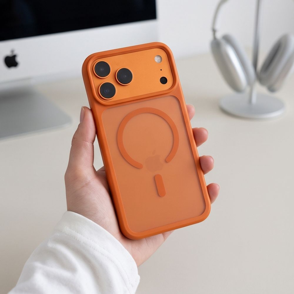Tech Protect Magmat Magsafe Cc Iphone 17 Pro / 18 Pro Mat Cosmic Orange