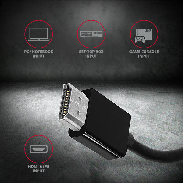 Axagon RVH-VGN videokabel adapter 0,15 m HDMI Type A (Standard) VGA (D-Sub) Sort