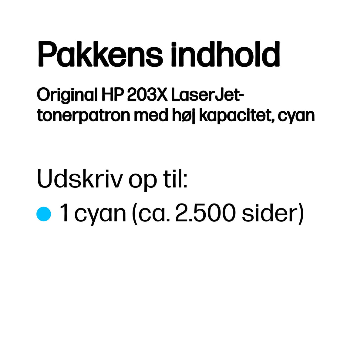 HP 203X Cyan 2500 sider Toner CF541X