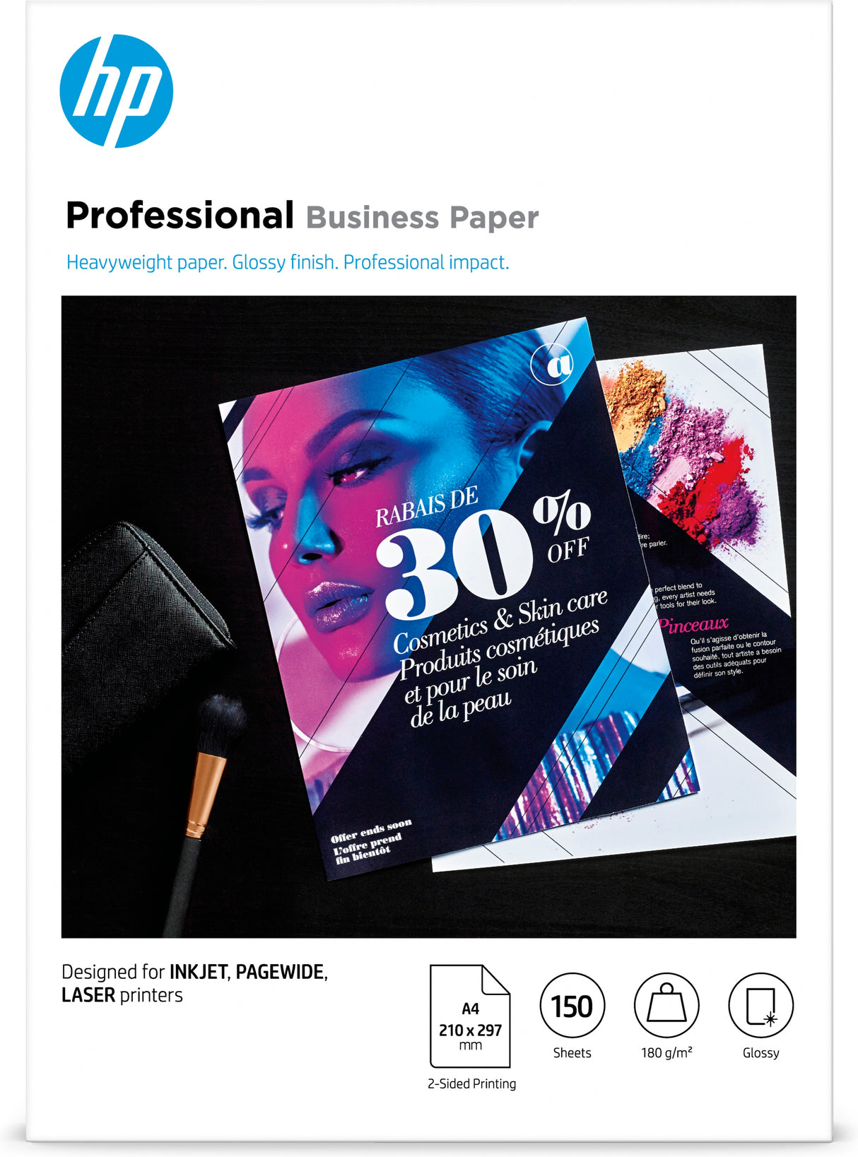 HP Professional Business-papir, blankt , 180 g/m2, A4 (210 x 297 mm), 150 ark