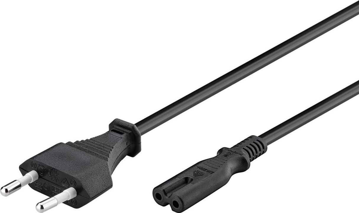 Goobay 95039 el-ledning Sort 5 m Strømstik type C C7 forbinder