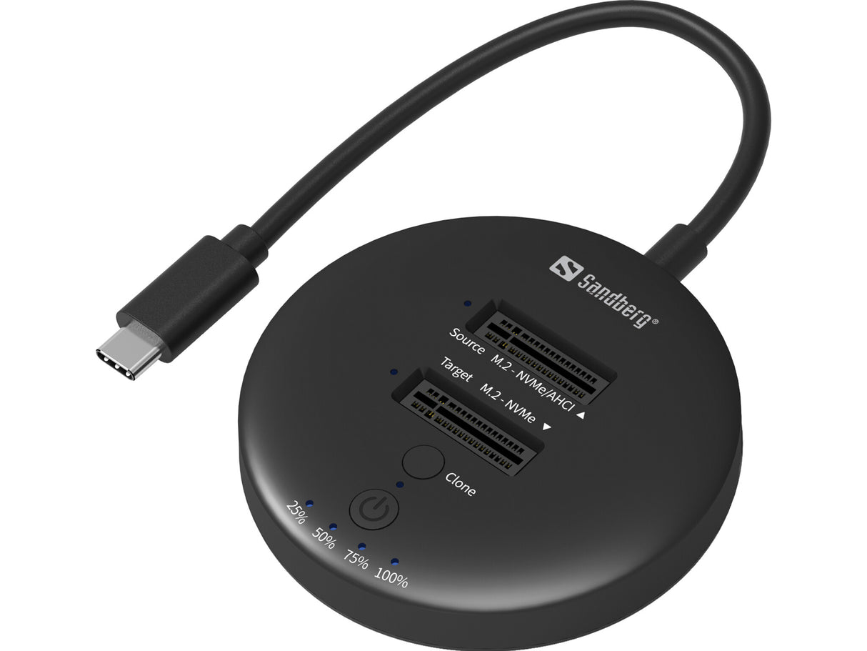 Sandberg 136-72 drev dockingstation USB 3.2 Gen 2 (3.1 Gen 1) Type-C Sort