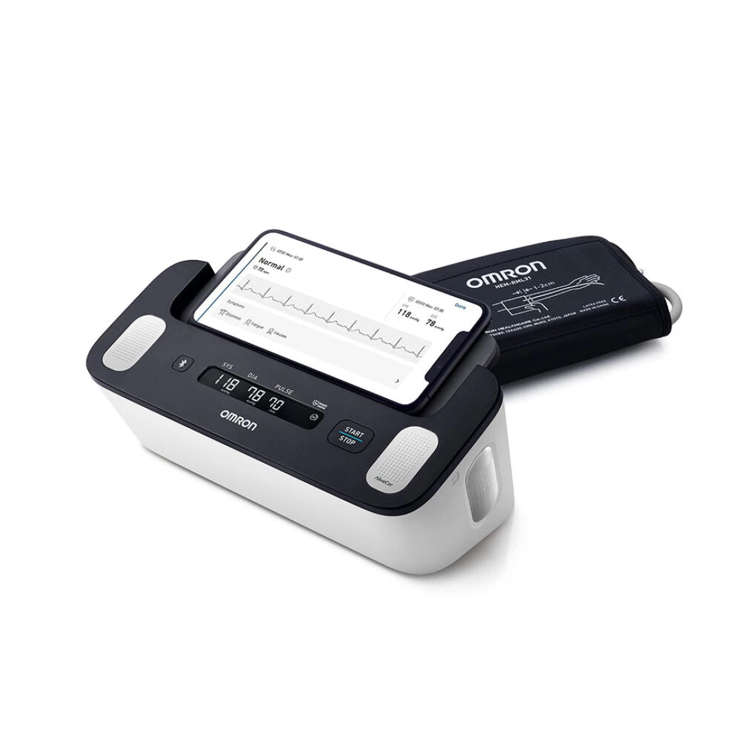 Omron Complete HEM-7530T-E3 Blodtryksmåler Sort Hvid